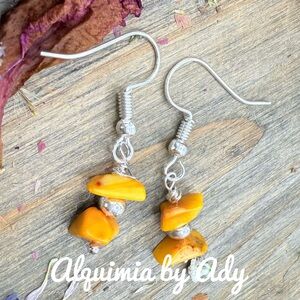 Alquimia silver Yellow Jasper Earrings